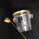 Ice bucket, moulded crystal made in Belgium by Val Saint Lambert