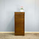 Roller shutter cabinet, dark oak, 1950s