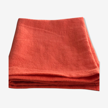 Coral-washed linen torchon