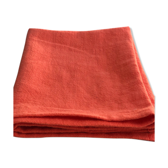 Coral-washed linen torchon