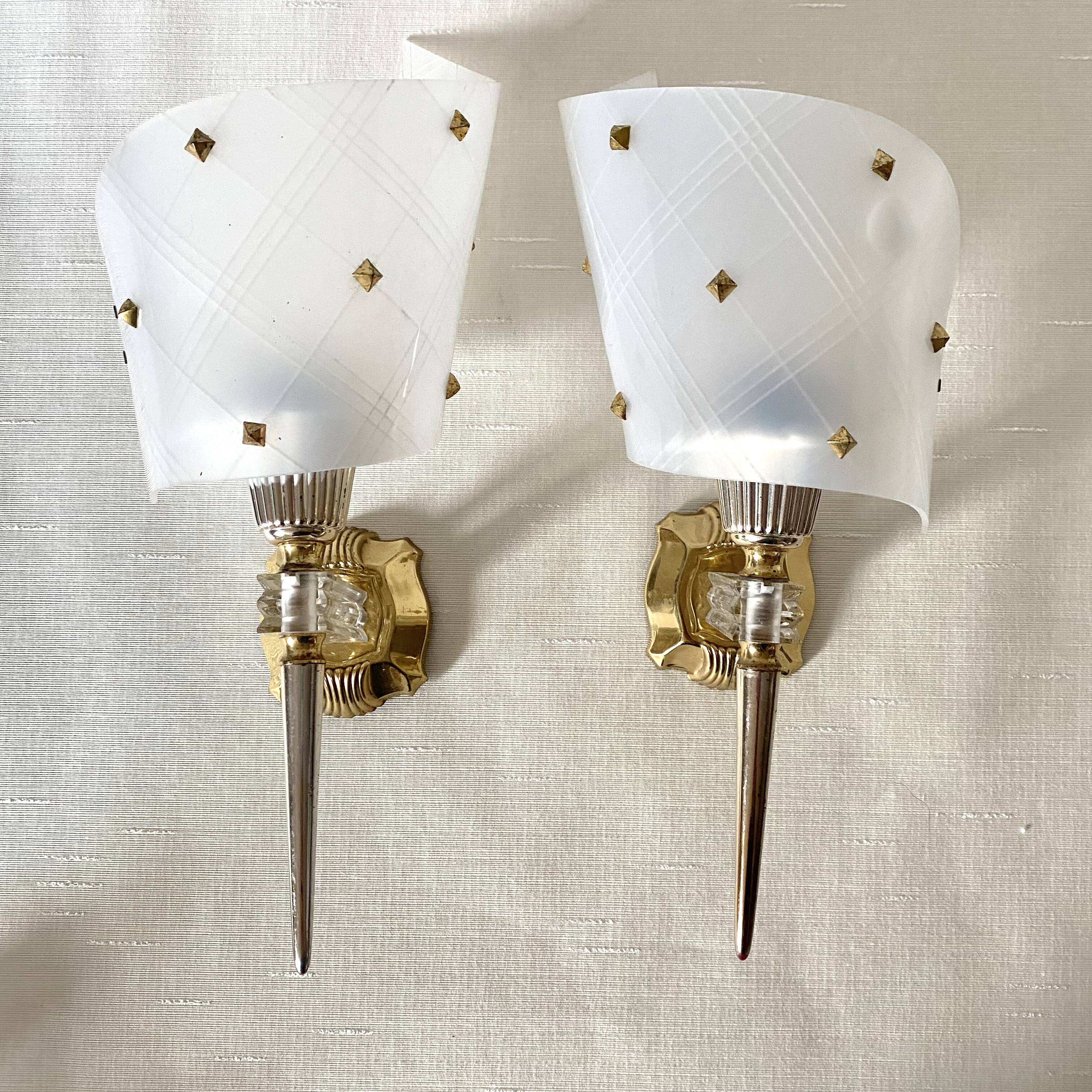 Pair of 60s wall lights