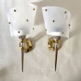 Paire d'appliques années 60