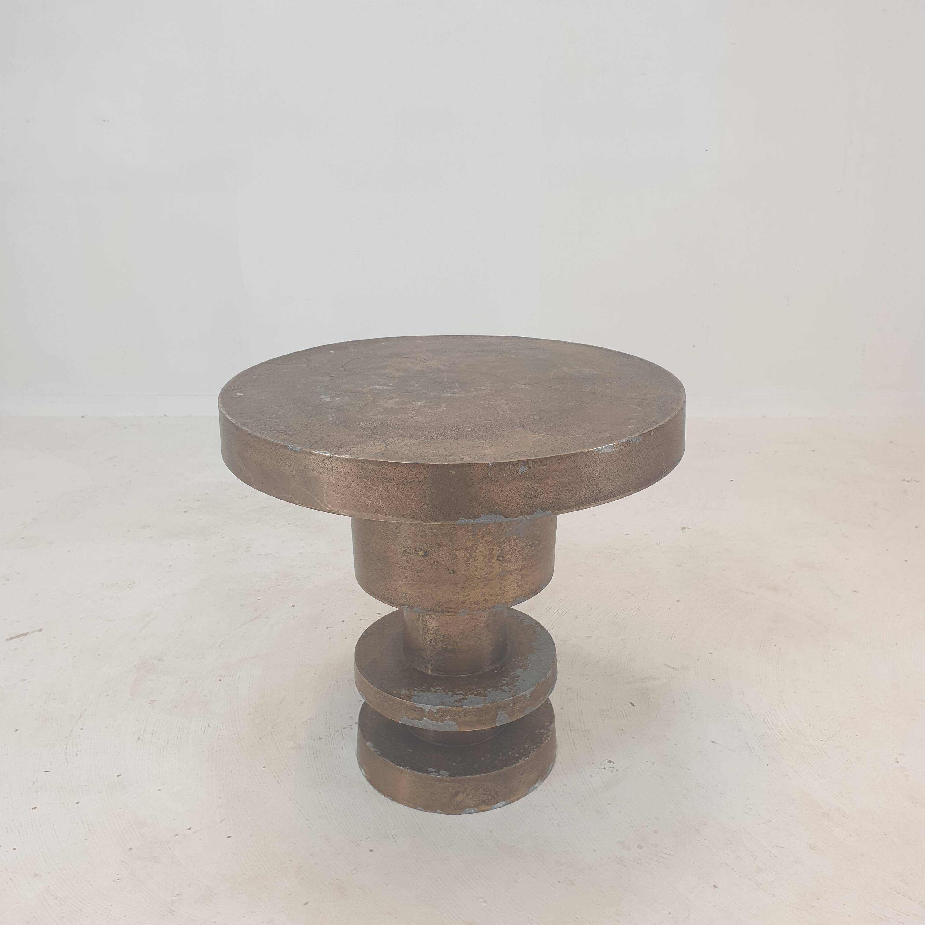 Round Metal Coffee or Side Table, 1970's