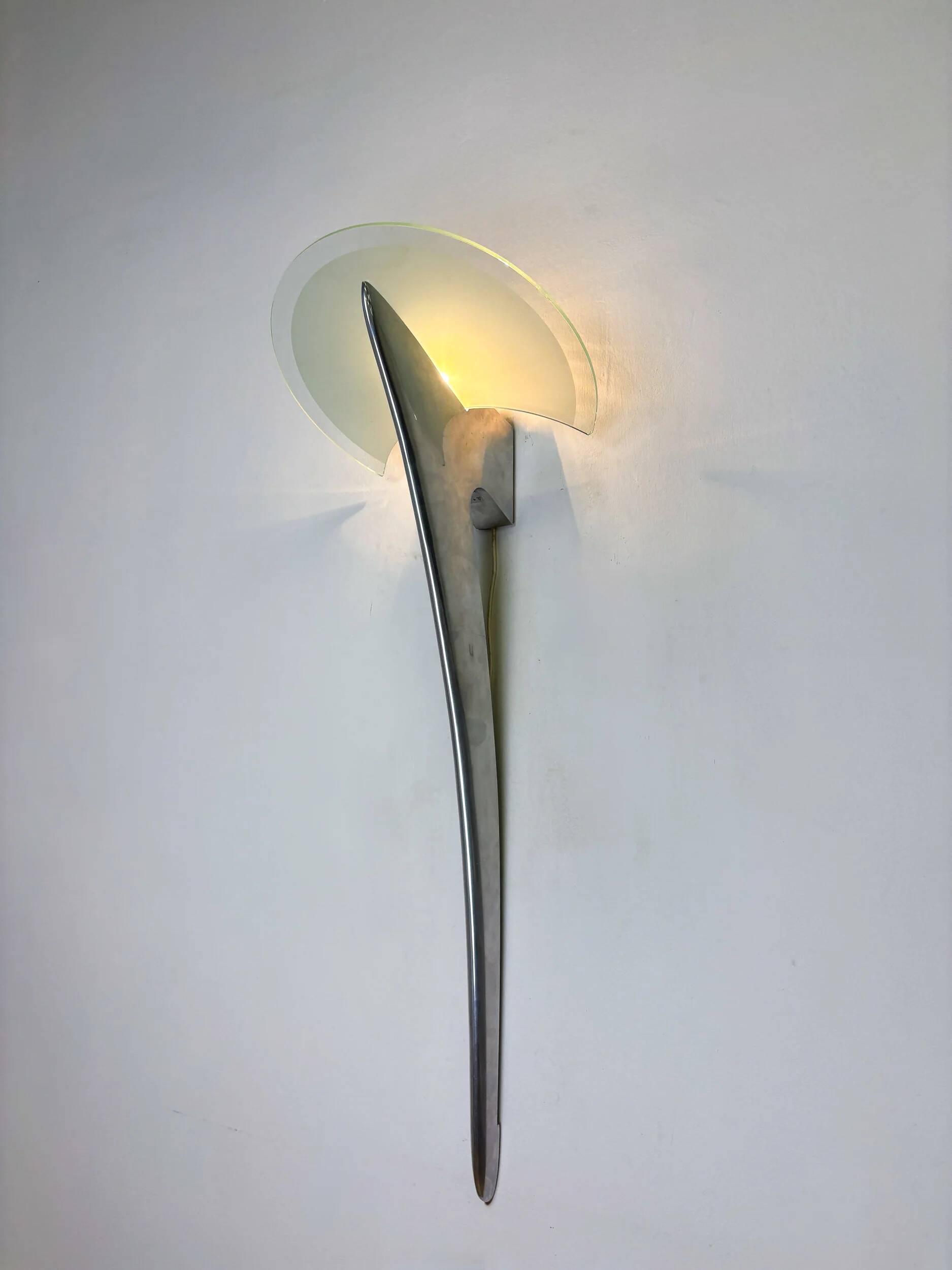Pair of XXL "Alien" wall sconces by Taller Uno, Spain, 1970s