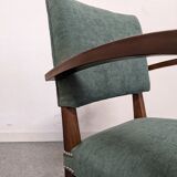 Pair of art deco style bridge armchairs