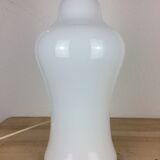 Opaline table lamp 70s space age foot baluster