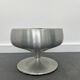 Flowers aluminum round pot, 1970 s
