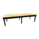 Black dining table in fir.