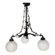 Vintage gothic brass and glass chandelier, 1970s