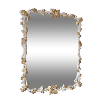 Lacquered and gilded mirror