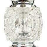 Ice cube table lamp peill putzler design crystal germany seventies 24cm