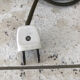 Lampadaire pied tripode en bronze vintage