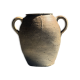 Large beige jar with 2 handles H27