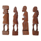 Set of 4 wooden knife holders