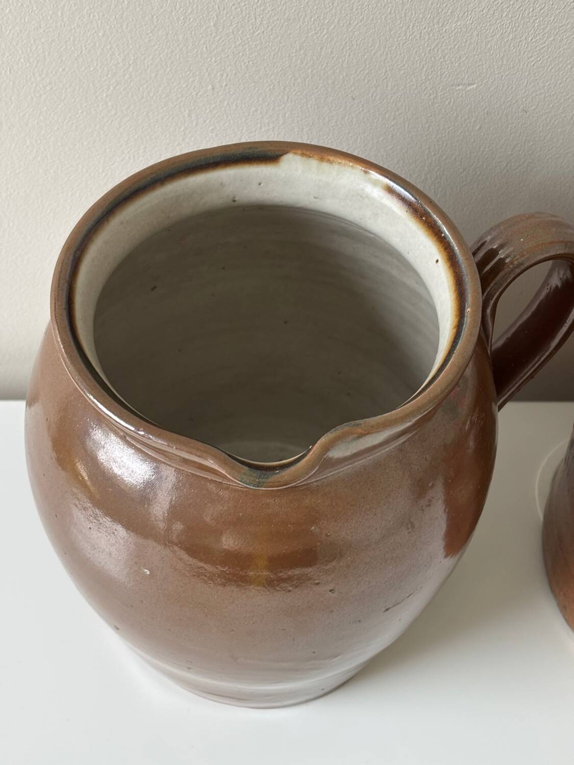 Old glazed stoneware pot