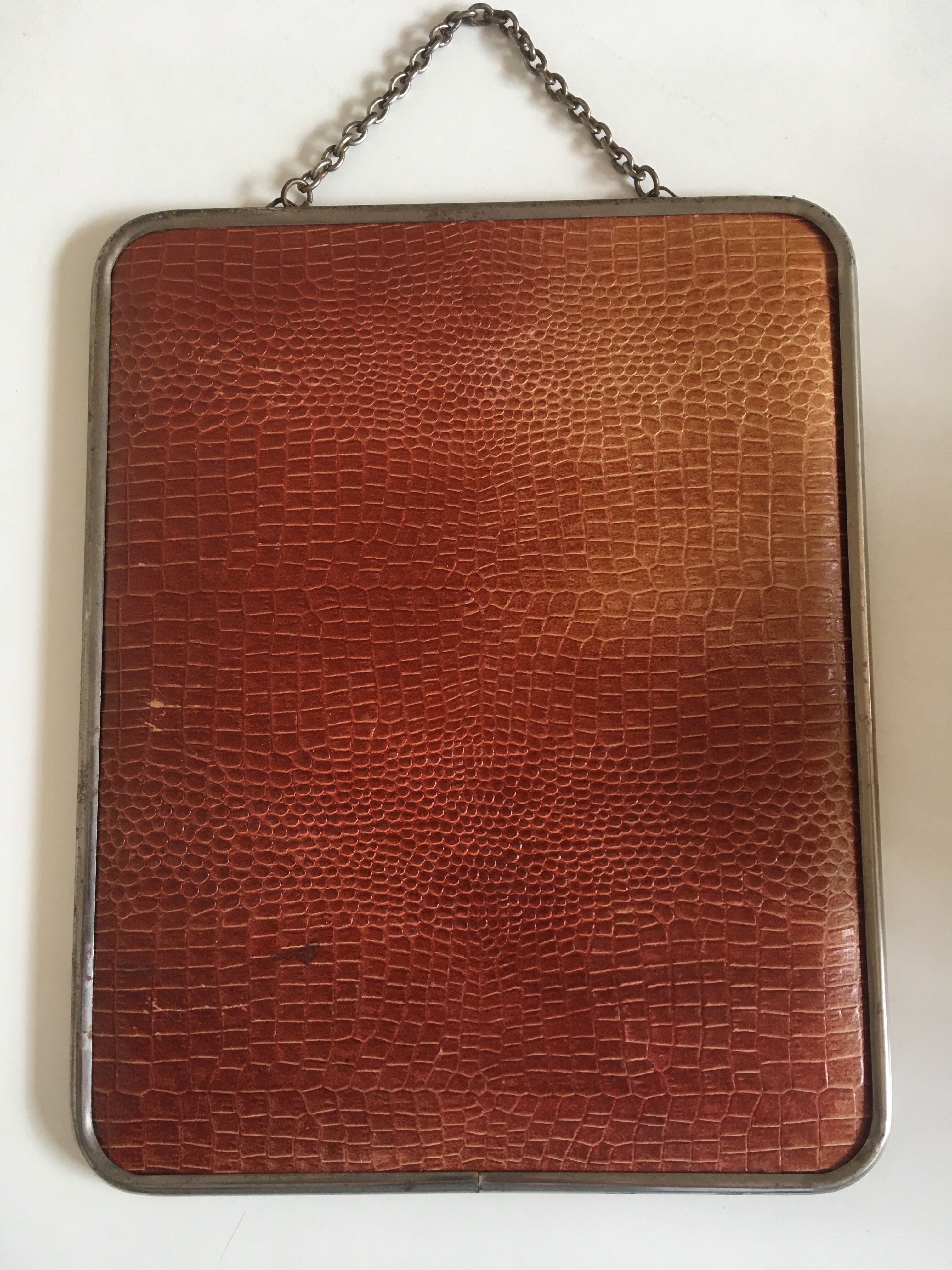Mirror barber a hang back croc 30 x 24cm