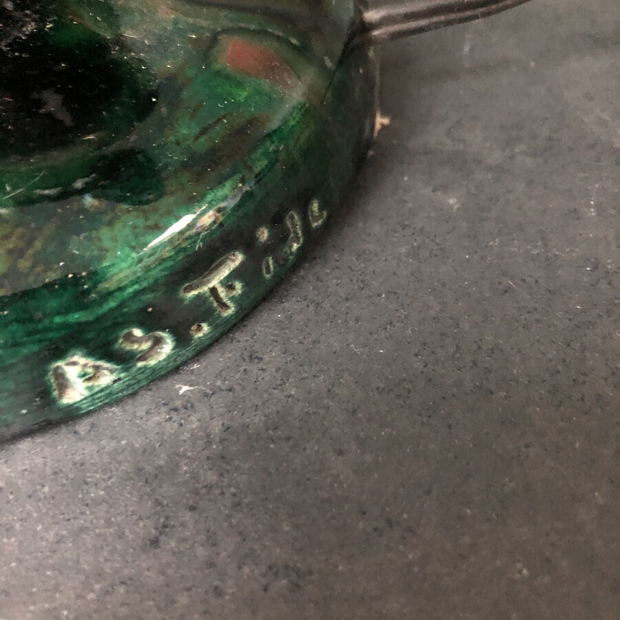 Vintage table lamp glass candles