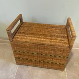 Rattan bench chest