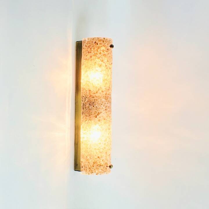 Pair of Mid-Century Tubular Murano Glass Wall Lights from Hillebrand, 1970s