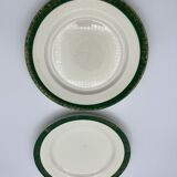 Set of 2 plates Digoin & Sarreguemines