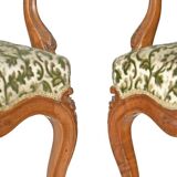 Pair of Louis XV style cabriolet armchairs