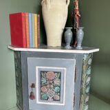 Hand-painted Italian corner cabinet