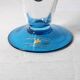 Carafe en cristal italien du milieu du siècle et ensemble de verres à tige bleue, Toscana 1970