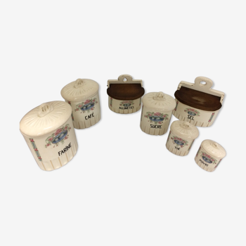 complete series Art Deco spice pots