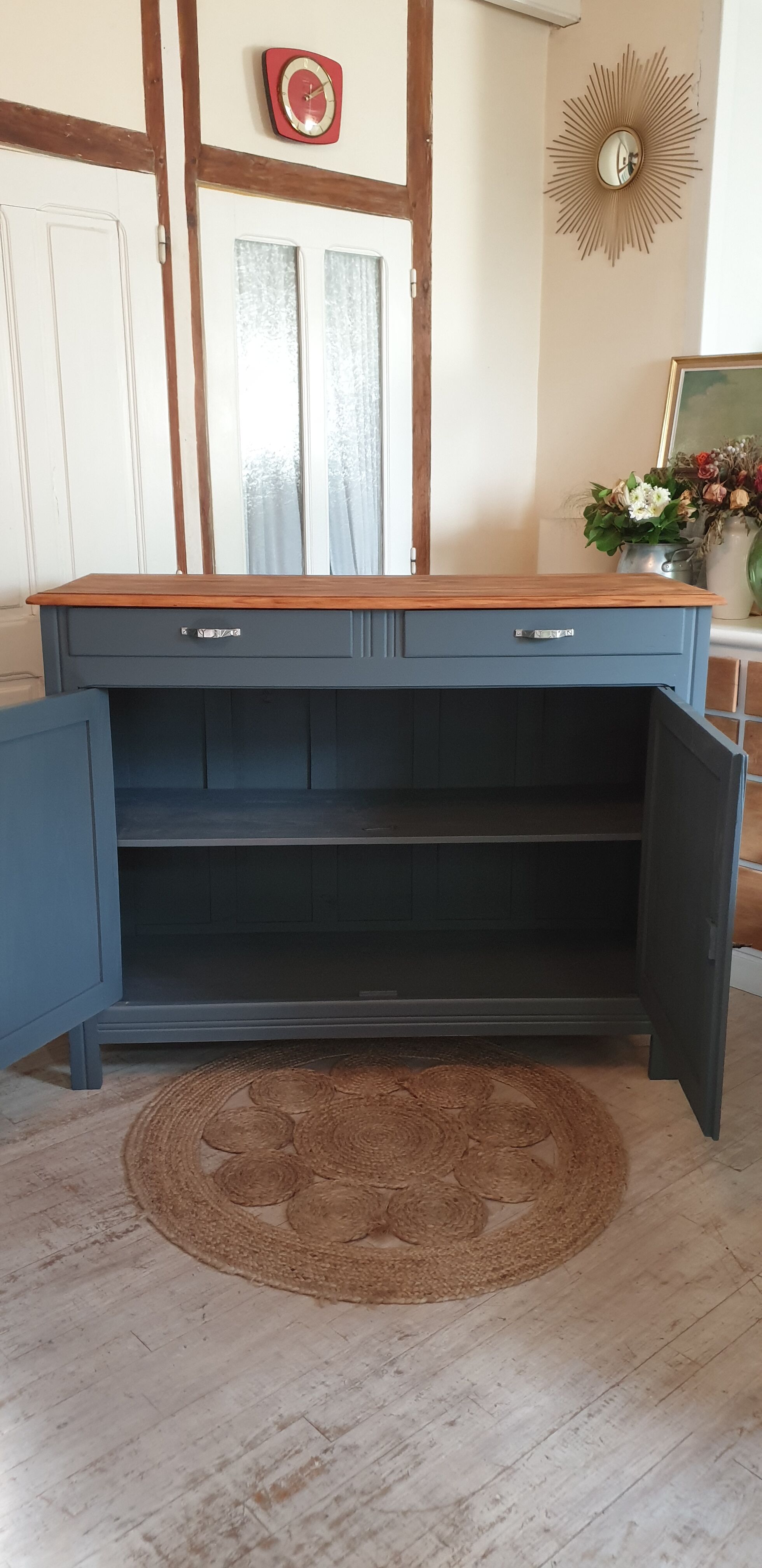 Grey art deco buffet