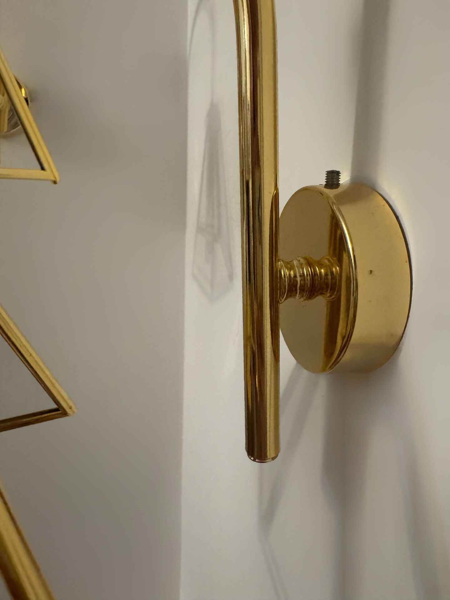 Vintage gold swan neck wall lights