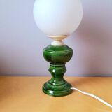 Ceramic and opaline lamp, 1970.