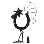 Sculpture d'Art populaire, coq en métal, années 50