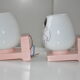 Paire appliques vintage opaline enfant