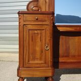Dressing table with storage, in solid walnut