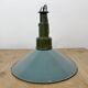 Industrial Petrol Enamel Military Pendant Lamp with Cast Aluminium Top