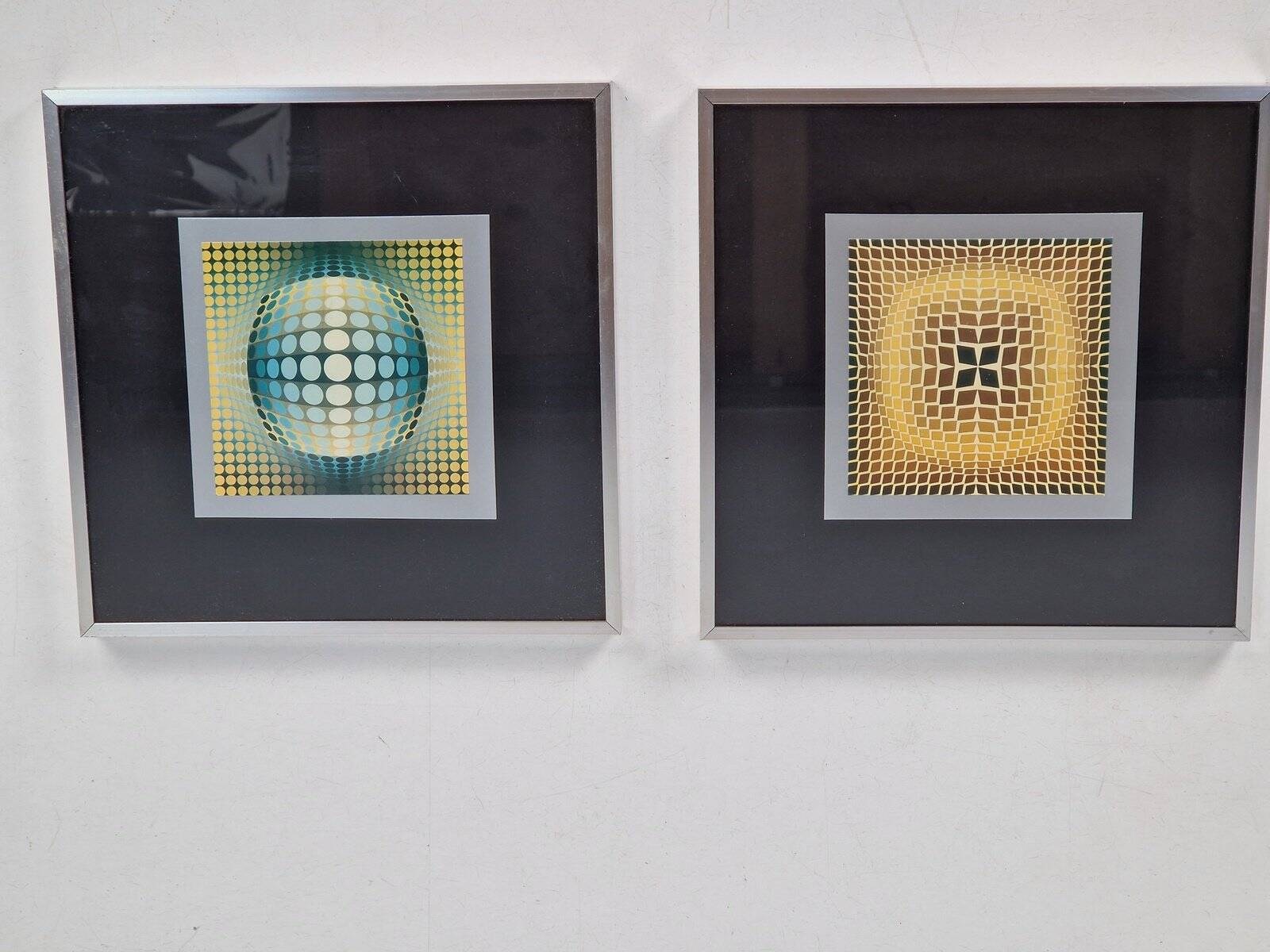 Victor Vasarely, Compositions, 1970s, Gelatin Offset Lithographs, Set of 2