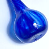 Soliflore vase in blue blown glass