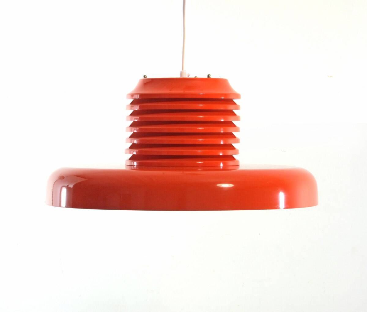 Ferrari red Hans Agne Jakobsson mid-century pendant