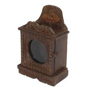 Wall showcase small old clock box patina of origin india 18x11x25cm