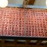 Important Red Glass Bead Chandelier, Murano, Brutalism, c. 1970