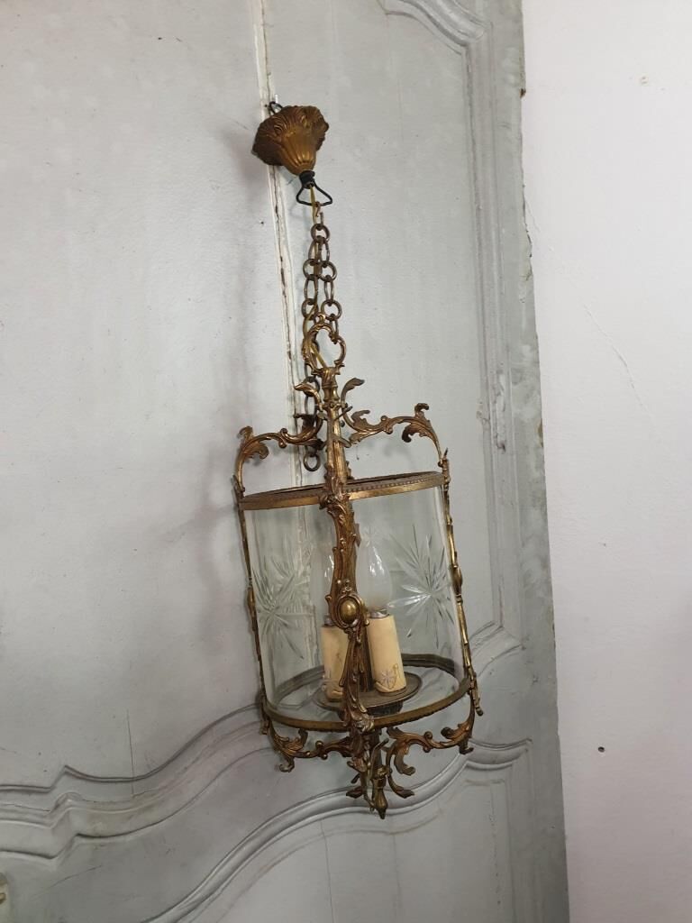 Ancient bronze chandelier