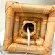 Vintage bamboo table lamp