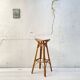 High stool in bamboo and rattan, circa 1960.