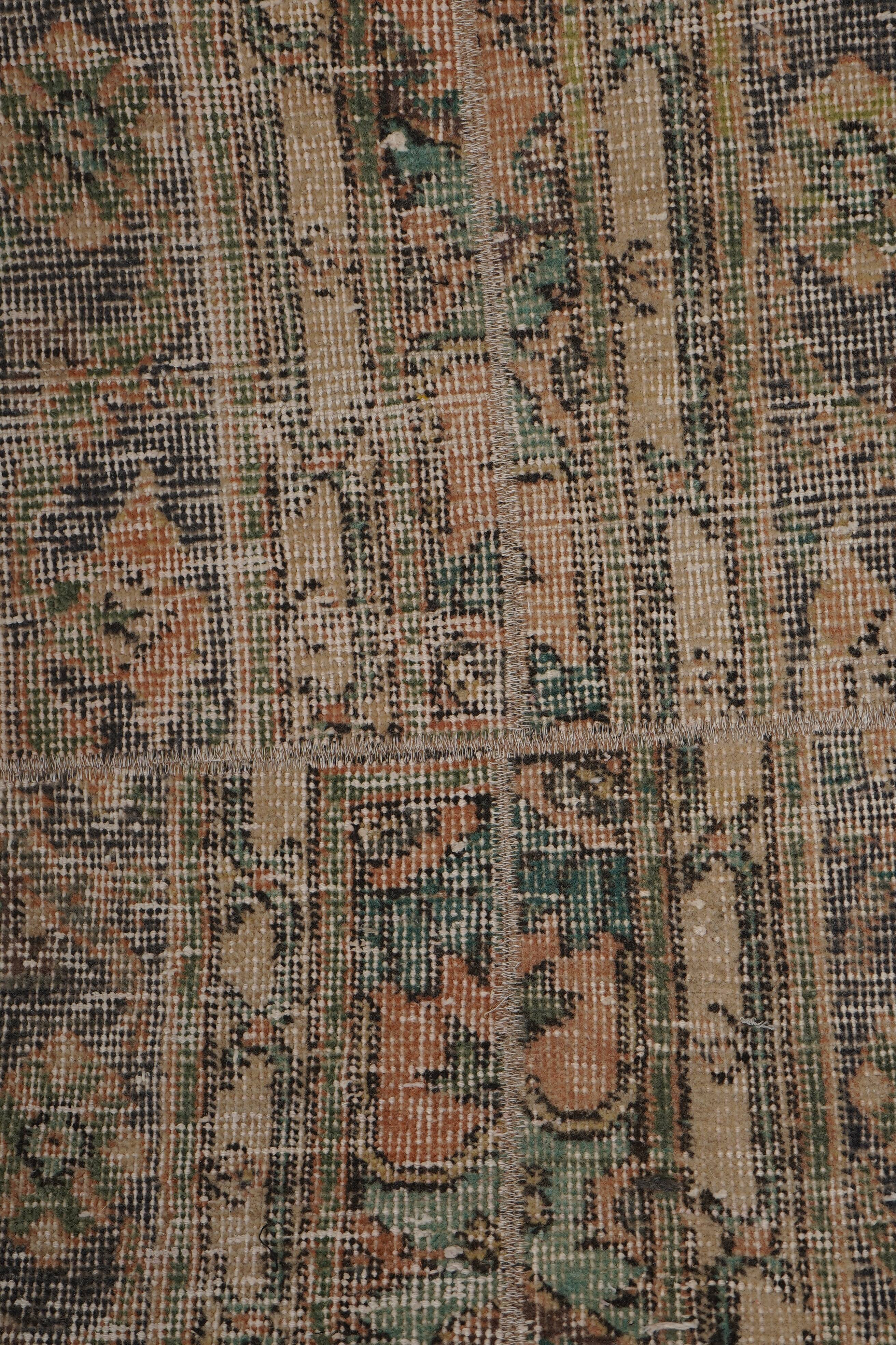 Vintage Turkish Oushak Rug Handwoven 59x674 cm