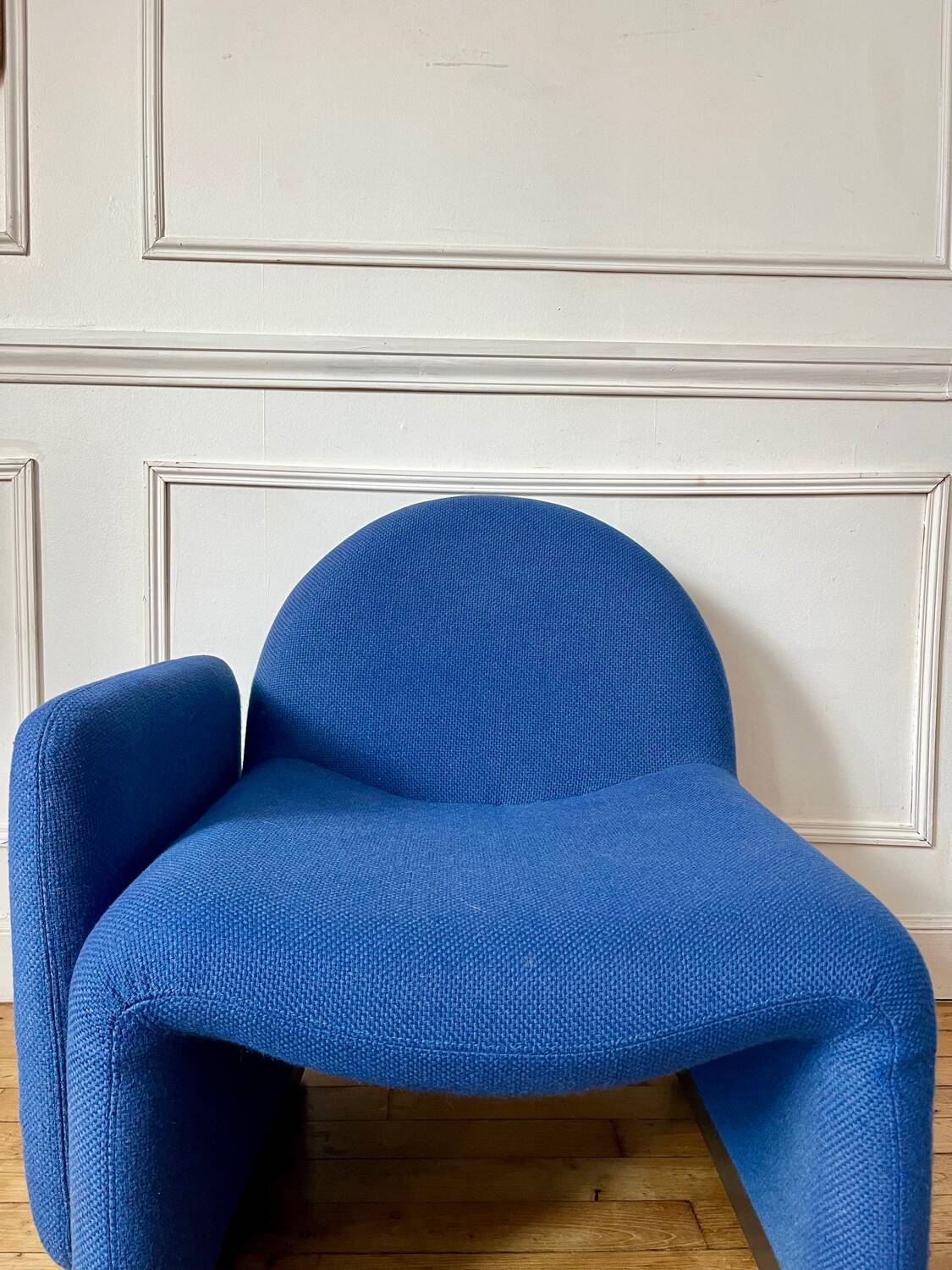 Vintage 70s wool fireside chair