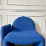 Vintage 70s wool fireside chair