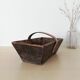 Panier vendange en bois foncé