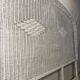 Vintage headboard in woven white rattan