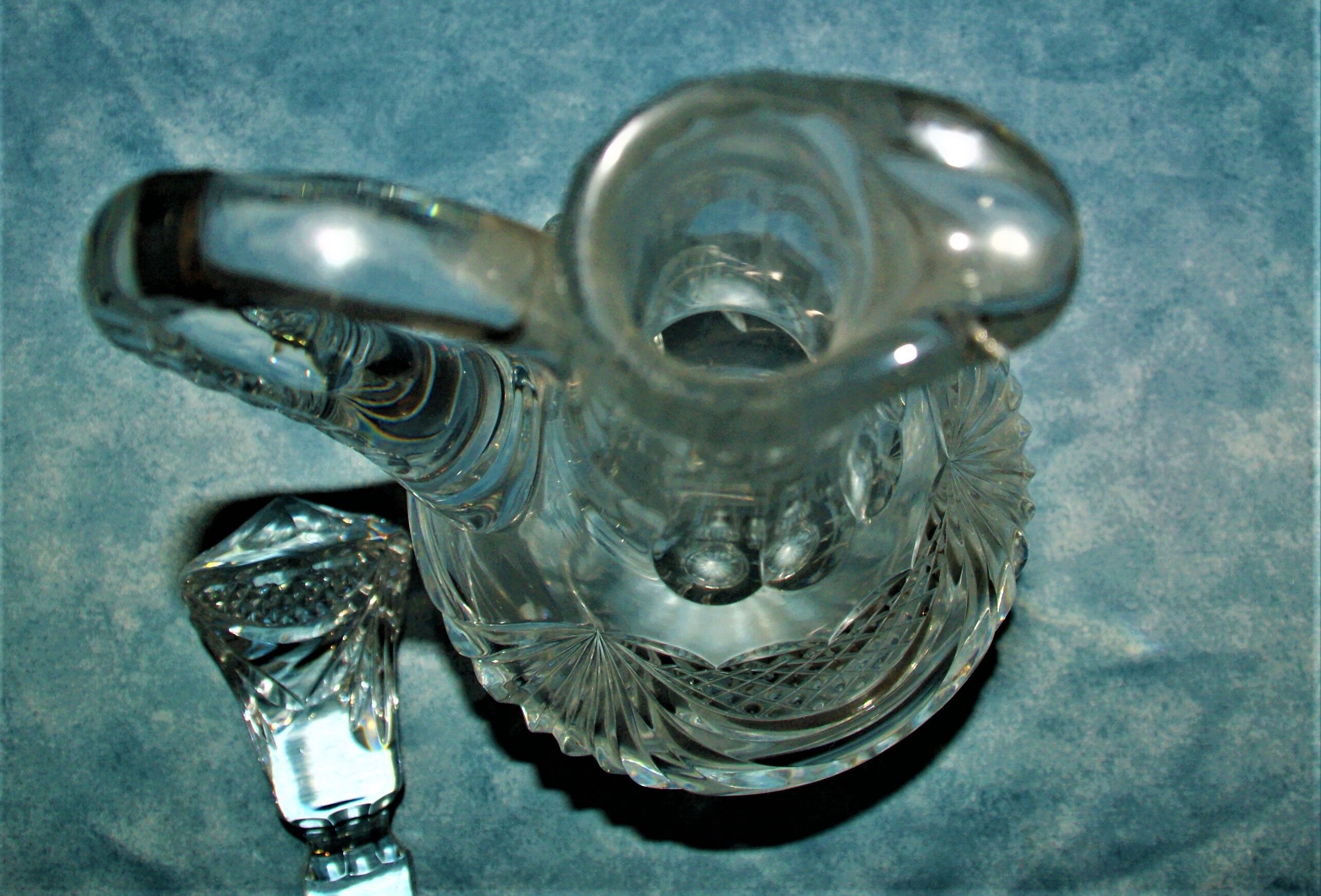 Carafe ewer for wine or water crystal cross of lorraine