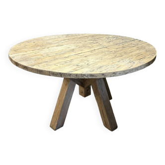 Round wooden table